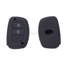 Silicone Car Key Case Cover 3 Buttons For Hyundai IX25 IX35 Creta June DropShip Dropshipping 2024 - buy cheap