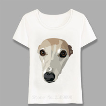Camiseta con estampado de cervatillo para mujer, blusa con estampado de I Love, ropa informal con diseño de perro, Harajuku 2024 - compra barato