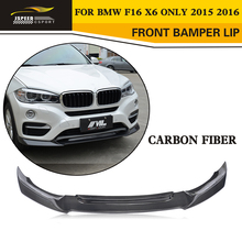 Car Styling Carbon Fiber Front Bumper Lip Splitter for BMW F16 X6 xDrive Standard Bumper Only 2015 2016 2024 - buy cheap