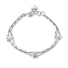 Everoyal pulseira feminina de prata 925, acessórios para mulheres, pedra de cristal da moda, estrela, pulseiras, joias para meninas, presente feminino 2024 - compre barato