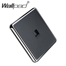 Tel Socket Wallpad Chrome Frame Black RJ11 Telephone Outlet Wall Socket 2024 - buy cheap