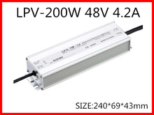 200W 48V 4.2A LED constant voltage waterproof switching power supply IP67 for led drive LPV-200-48 2024 - buy cheap