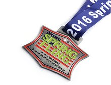 Medalhas personalizadas em promoção, medalhas de metal esportivas de primavera, medalhas de esmalte personalizadas baratas, fitas de cor esmalte 2024 - compre barato