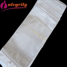 INTEGRITY 12*30cm 100pcs Zipper Clear white plastic poly package bag electronic accessories gift Resealable With Hang pouch Hole 2024 - buy cheap