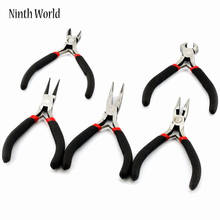 5PCS/Lot Black Handle Mini Jewellery Plier Cutter Chain Round Bent Nose Beading Making Repair Tool Kit 2024 - buy cheap