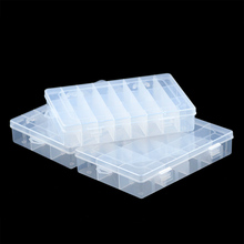 BTFBES-caja de almacenamiento de plástico para collar, contenedor rectangular ajustable de 24 ranuras para joyería, contenedor artesanal para cuentas, pendientes, anillos, cajas 2024 - compra barato