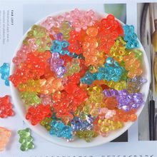 12Pcs Mini Bear Beads Rubber Soft Slime Charms Plasticine Slime Accessories Beads For Crystal Mud Fluffy Slime 2024 - buy cheap