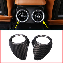 2PCS Carbon Fiber Style For Alfa Romeo Giulia 2017 2018 ABS Plastic Rear Row Air Conditioning Vent Cover Frame Trim Car Parts 2024 - buy cheap