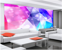 Papel tapiz geométrico personalizado, moda y colorido 3D, Diamante usado en la sala DE estar, KTV, pared del dormitorio, tela, papel DE pared 2024 - compra barato