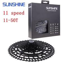 SUNSHINE 11 скоростей 11-50T MTB Bike Free Wheel 365G, сверхлегкая кассета для Shimano M9000 M8000 M7000, детали велосипеда 2024 - купить недорого