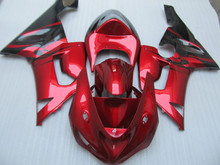 Kit de carenagem de motocicleta para kawasaki ninja zx6r 636, 05, 06, zx, 6r 2005, 2006, abs, vermelho brilhante, conjunto + presentes, kc75 2024 - compre barato