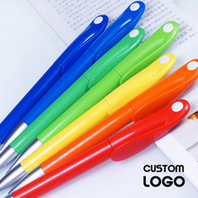 200pcs/lot 0.5mm Rotating Plastic Gel Pens Advertising Conference Business Special Pens Students Stationery Custom Printing Logo 2024 - buy cheap