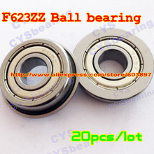 20pcs /lot F623ZZ F623ZZ 3X10X4mm 3*10*4mm F623-2Z flanged radial shaft ball bearing 2024 - buy cheap