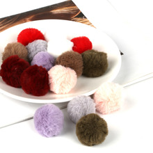 Wholesale 6 Pcs Faux Fur Pompon Bunny DIY KeyChain Rabbit Hair Bulb Bag For DIY Handmade Earring Jewelry Findings Accessorie 2024 - buy cheap