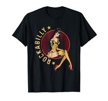 Camiseta de manga corta de Rockabilly para hombre, camisa informal estampada con letras, de alta calidad, 2019 2024 - compra barato