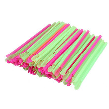 50pcs Multicolour Spoon Straw Disposable Spoon Plastic Drinking Straw Party Ice Smoothies Milk Shake Bar Snow Cone Candy Spoon 2024 - buy cheap