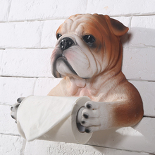 Caixa de Tecido decorativo Durável Montado Na Parede do Banheiro Pendurado Animal Cão Vasilha Tecido Papel Higiênico Titular Rolo de Papel Higiénico Titular 2024 - compre barato