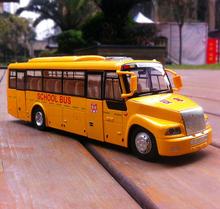 1:32 scale alloy school bus model, high simulation children bus toys, metal casting,collection model vehicle, free shipping 2024 - buy cheap