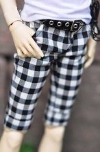 [wamami] 792# Black&White Plaid Middle Trousers/Pants For 1/4 MSD 1/3 SD AOD 1/6 BJD Dollfie 2024 - buy cheap