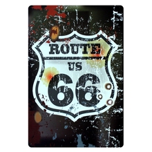 [ Mike86 ] Route 66 US New Style Metal Painting Room Decor Retro Wall art Painting Craft 20*30 CM Mix Items B-324 2024 - buy cheap
