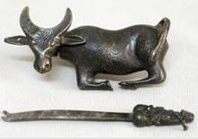 WBY---518 ++ +, antiguo estilo chino, latón, vaca, bloqueo y colección de llaves 2024 - compra barato