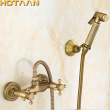 Antique Brass Bidets Cold & Hot Cold Mixer Shower Sprayer Anal Cleaning Toilet Spray Kit Bidet Spray Bronze Shower Head Wash  2024 - buy cheap