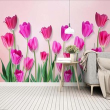 Papel tapiz 3D de flores de amapola, Mural de pared para el hogar, calcomanías para sala de estar, pintura a mano, papel pintado de rosas para pared Floral 2024 - compra barato