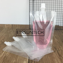 300pcs Self-suction Nozzle Bag Clear Spout Bag Drink Sealed Squeeze Pouch Bag 200ml,250ml,300ml,380ml,500ml 2024 - buy cheap