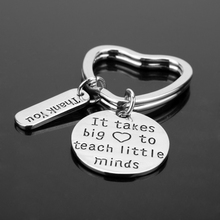 dongsheng 1pc Teacher Keychain It takes a big heart to teach little minds Letter Keyring Key Ring Jewelry For Teachers Day Gift 2024 - buy cheap