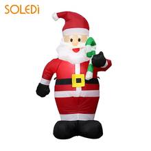 Inflatables Santa Claus Cute Giant 2019 120cm Christmas Drop Ornaments New Year Airblown Santa Claus Yard Garden Hotel 2024 - buy cheap
