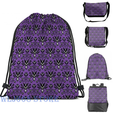 Engraçado Haunted Mansion Papel De Parede gráfico impressão Sacos de ombro das mulheres bolsa de ombro Único mochila Ginásio Saco de viagem para os homens 2024 - compre barato