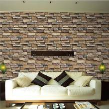 45x100cm Wall Paper 3D Brick Stone Rustic Effect Wall Sticker For Living Room Bathroom DIY Stickers Home Decoration 2024 - buy cheap