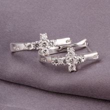 Hot! 925 jewelry silver plated earring ,fashion jewelry For Women, U-shaped cross inlaid stone /RFBOYZYE RGNLNCXL 2024 - buy cheap