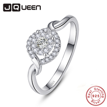 JQUEEN Luxury Romantic Twist Wedding S925 Ring Charm Women's Jewelry CZ zircon Promise Engagement Rings Anniversary Birth Gift 2024 - buy cheap