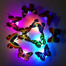 Brinquedo borboleta luz de led colorida para bebês, luz decorativa em parede para quarto de crianças brinquedo criativo para festa 2024 - compre barato