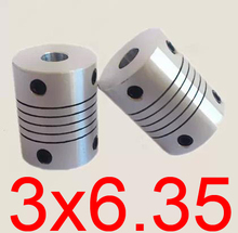 30pcs/lot 3x6.35 CNC Motor Jaw Shaft Coupler 3mm to 6.35mm 3 to 6.35 Flexible Coupling 18mm OD 25mm length (D20 L25) 2024 - buy cheap