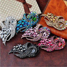 3.8 Inch Large Luxury Women Brooch Sparkling AAA Class Czech Crystals Pins Brooches For Wedding Party 2024 - buy cheap