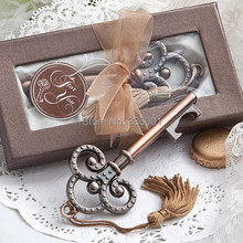 Свадебный подарок и сувенир -- ключ к моей коллекции Сердца Ключ Дизайн Античная Свадебная открывалка для бутылок Свадебные сувениры 100 шт./лот 2024 - купить недорого