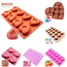 Molde de silicona en forma de corazón para decoración de dulces, Chocolate, cubo de hielo, herramienta de gelatina de azúcar, jabón artesanal 2024 - compra barato