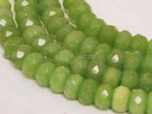 ! Atacado 5x8mm Lapidado Verde Peridot Roundel Solta Pérolas 15 "2 peças/lote bijuterias JT6541 2024 - compre barato