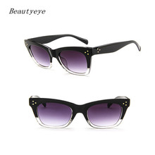 Beautyeye óculos de sol de gatinho, armação redonda para homens e mulheres, óculos de sol clássico da moda, uv400 2024 - compre barato