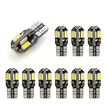 10PCS T10 Led Car Interior Bulb Canbus Error Free T10 White 5730 8SMD LED 12V Car Side Wedge Light White Lamp Bulb Car Styling 2024 - buy cheap