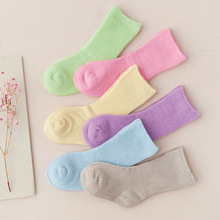 Kids Bamboo Socks Kids Candy Color Socks Lot Newborn Infant Crew Socks Plain Cotton Children School Socks Girls Boys meias 0-5Y 2024 - buy cheap