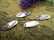 15pcs- Antique Tibetan Silver oval flower kindness Charms Pendants, DIY Supplies, Jewelry Making 25x10mm 2024 - buy cheap