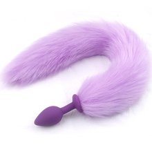 Silicone Fox Tail Anal Plug Cosplay BDSM Toy Surface Soft Butt Plug Anal Toys For Women Couples Adult Sex Products Erotic Toy 2024 - buy cheap