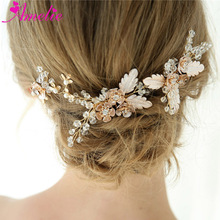 Delicate Crystal Bridal Hair Comb Headpiece Flower Women Ornaments Photo Studio Accessories Hair Jewelry 2024 - buy cheap