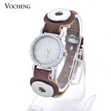 10pcs/lot 18mm Vocheng Ginger Snap Button Watch Bangle DIY Leather Jewelry NN-320*10 Free Shipping 2024 - buy cheap