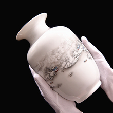 Керамическая ваза Jingdezhen серии Snow, домашняя гостиная, новые китайские современные минималистичные украшения, фарфоровые украшения 2024 - купить недорого
