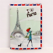 I Love The Eiffel Tower Passport Holder Thin PVC Leather Paris Travel Passport Cover Credit Card ID Card Holder Size:10*14CM 2024 - buy cheap