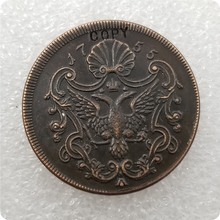 Copia de monedas conmemorativas KOPEK, réplica de monedas, medallas, coleccionables, tipo n. ° 2, Rusia, 1, 1755 2024 - compra barato